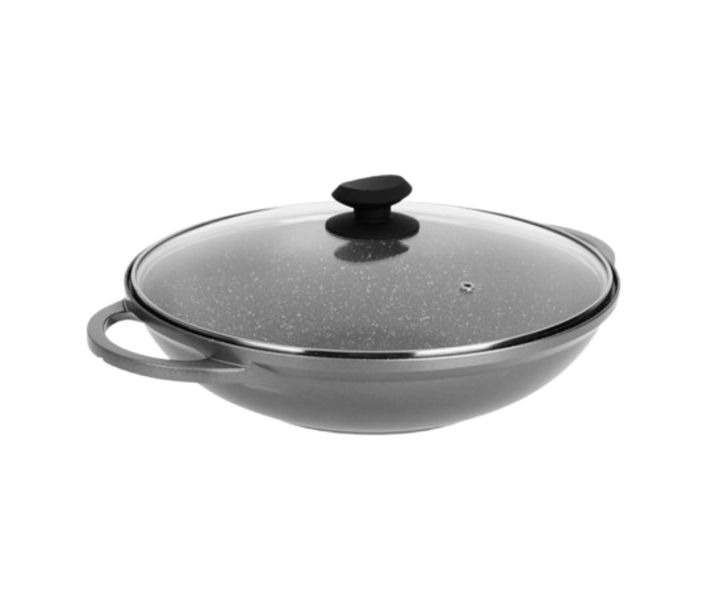 wok-fonte d'aluminium  32 x 8  cm